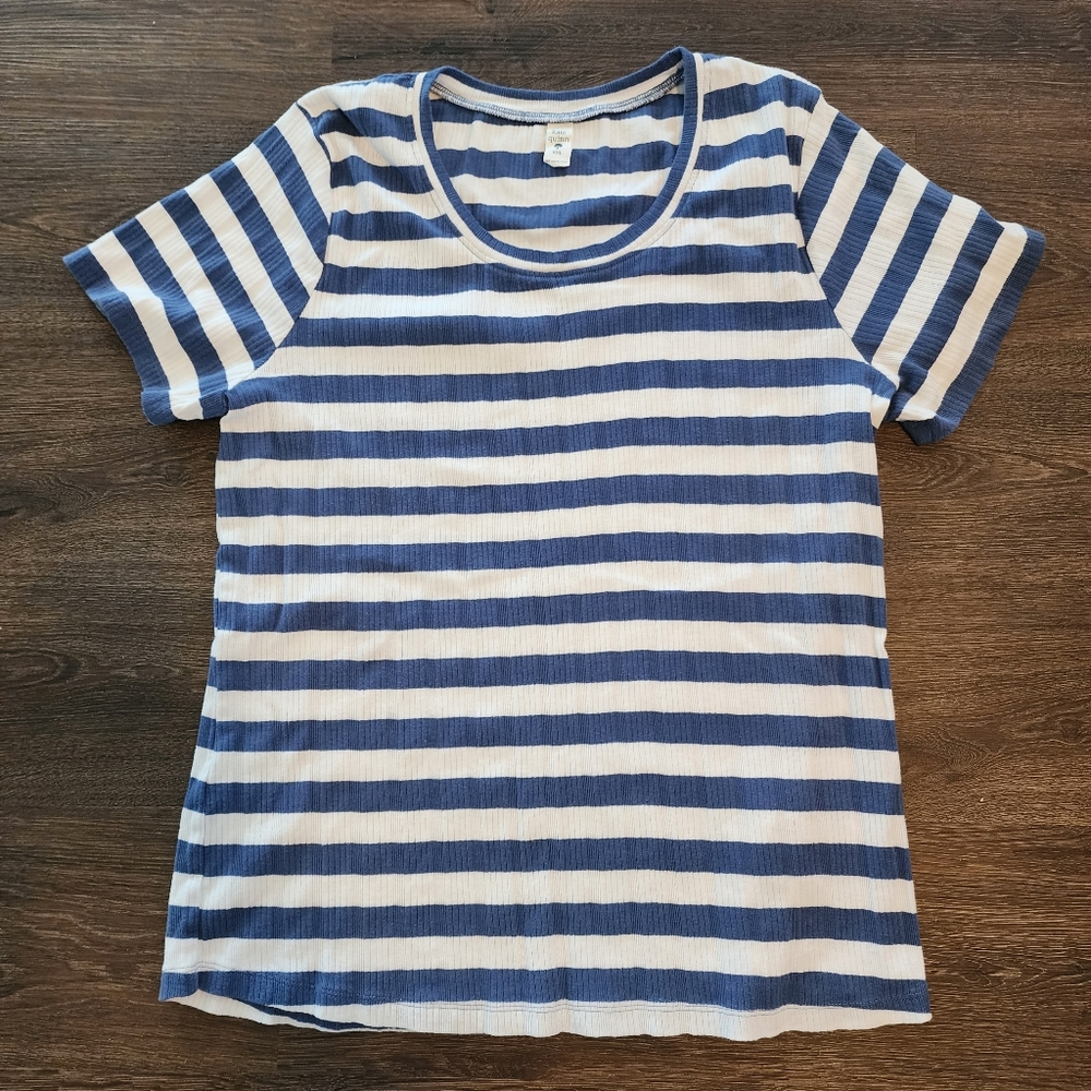 Kate Quinn XXL Stripped White and Blue 100 % Organic Cotton